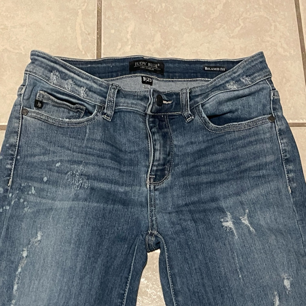 Judy Blue Distressed Blue Women's Skinny Jeans Size 9 - Picture 2 of 10